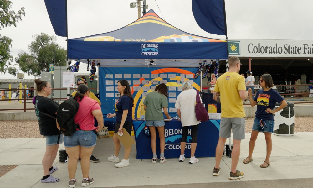 Belonging Colorado booth at Colorado State Fair